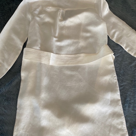 J Crew Linen Blend Cream Midi XS - Picture 8 of 15